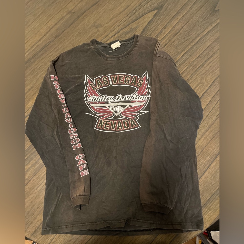 Vintage Harley Davidson cafe long sleeve tee size Large